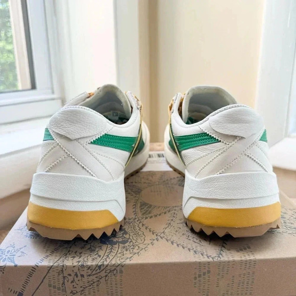 New Onitsuka Tiger Delegation Ex Sneaker Shoes Cream Cilantro Green Yellow - Picture 8 of 16